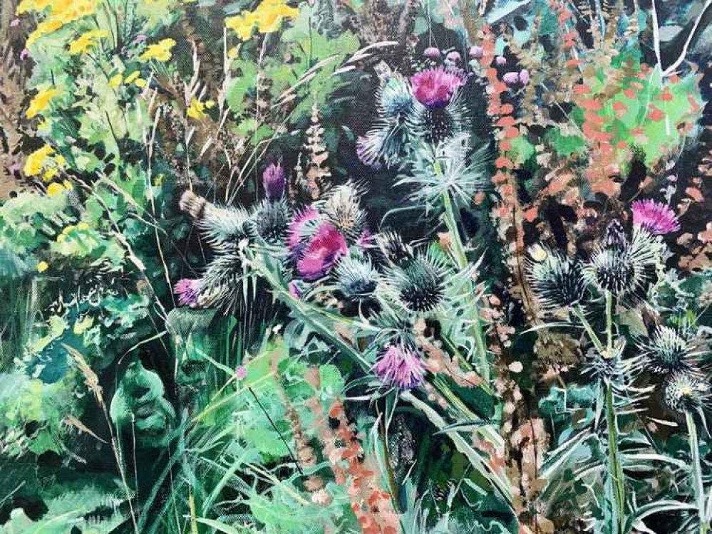 'Thistles and Yellow Flowers' by Sophie Parr 'Thistles and Yellow Flowers' by Sophie Parr
