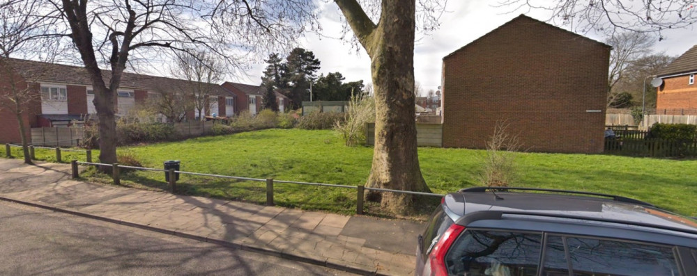 A street-level view of where the new community garden would be at Dean Road Open Space in Hampton (Photo: Richmond Council)