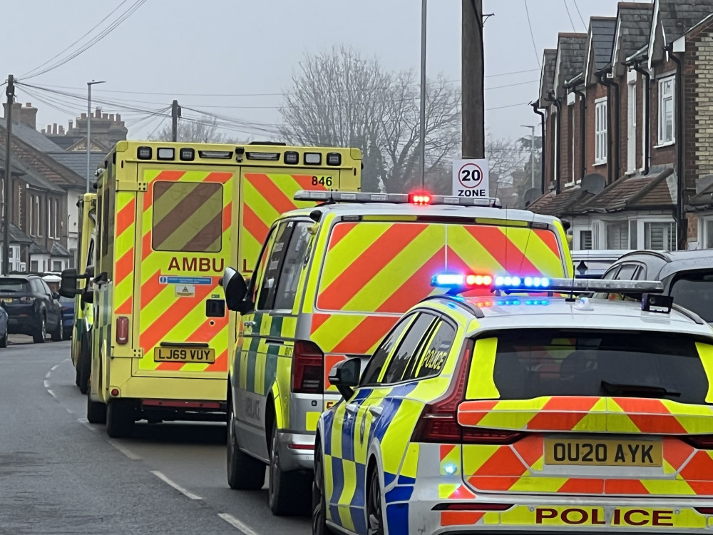 Police advising motorists to avoid Walworth Road following road traffic accident in Hitchin. PICTURE: A file picture of police cars in Hitchin. CREDIT: Hitchin Nub News 