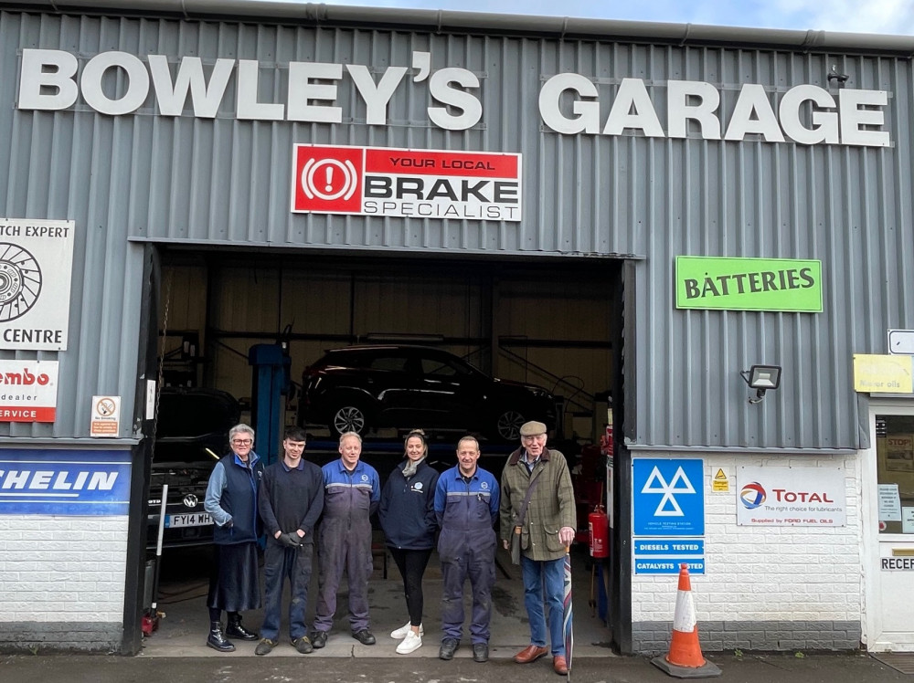 The staff of Bowley’s Garage off Westfield Road in Wells