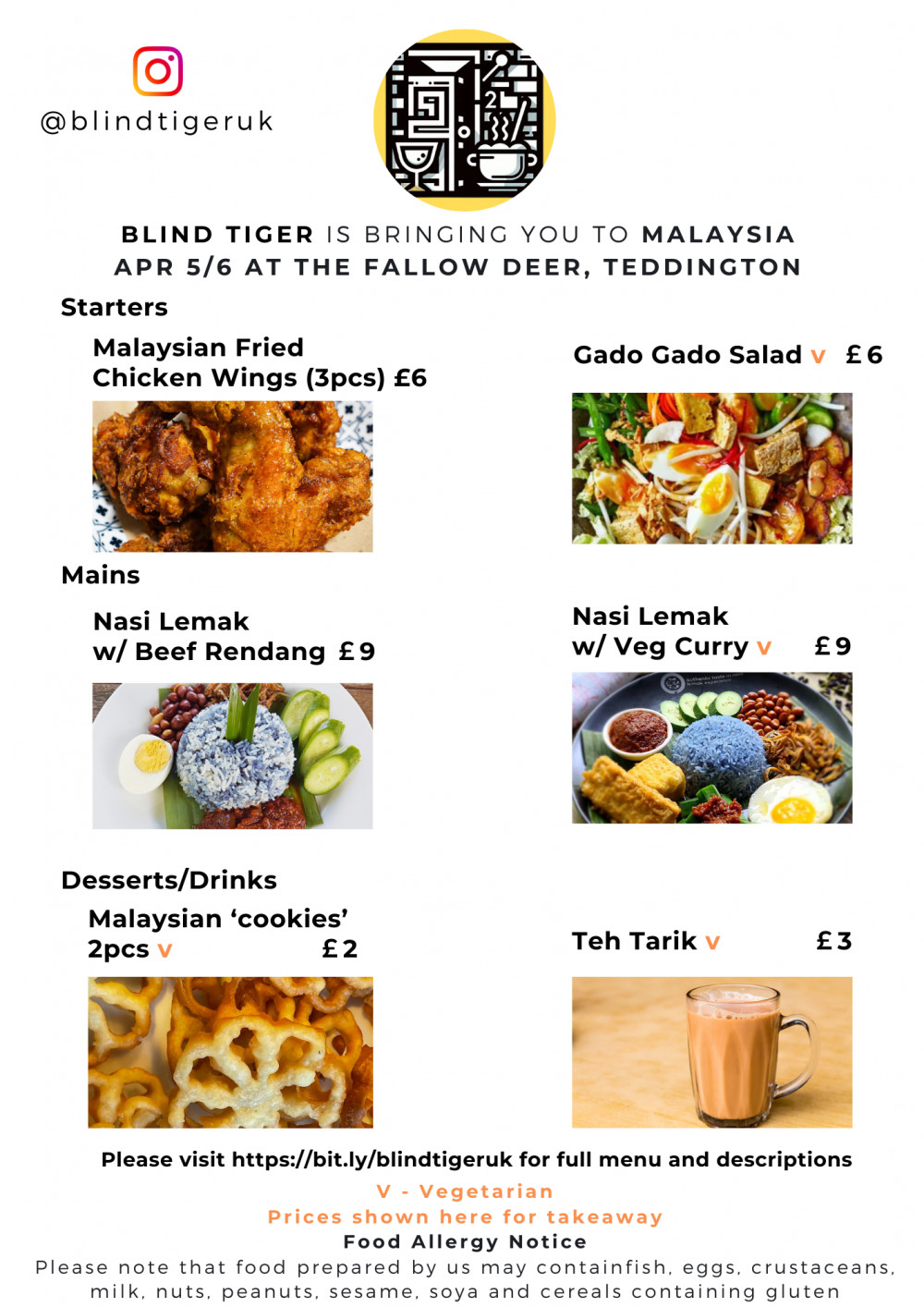 Blind Tiger Malaysian Pop-up at The Fallow Deer