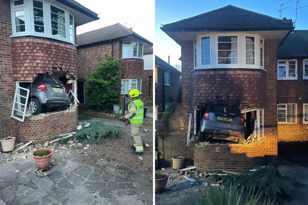 Belmont Road flat on Wednesday 27 March, immediately after the accident (Photo: Catherine Blake)