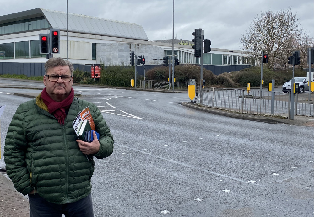 Ashby councillor Murrae Blair-Park outside Ashfield House, the proposed site for Lidl's new supermarket. Photo: Ashby Nub News