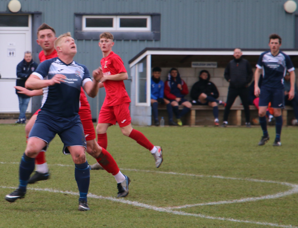 Still got it - Hadleigh United's Steve Holder stepped in (Picture: Nub News)