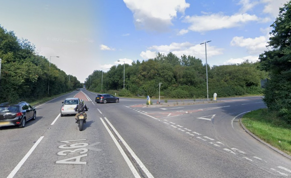 Officers said the incident happened at around 11pm on Monday 8 April, on the junction with the A362 (image via Google Maps)