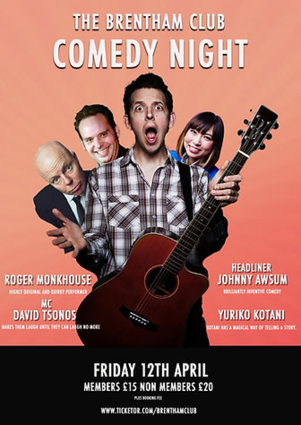 Four comedians will perform at the Brentham Club on Friday (image credit: the Brentham Club)