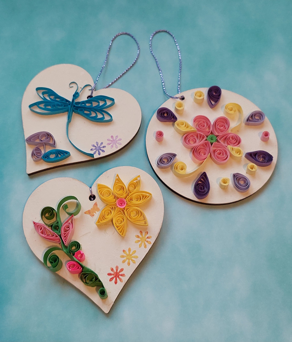 Quilled Wooden Tags Quilled Wooden Tags