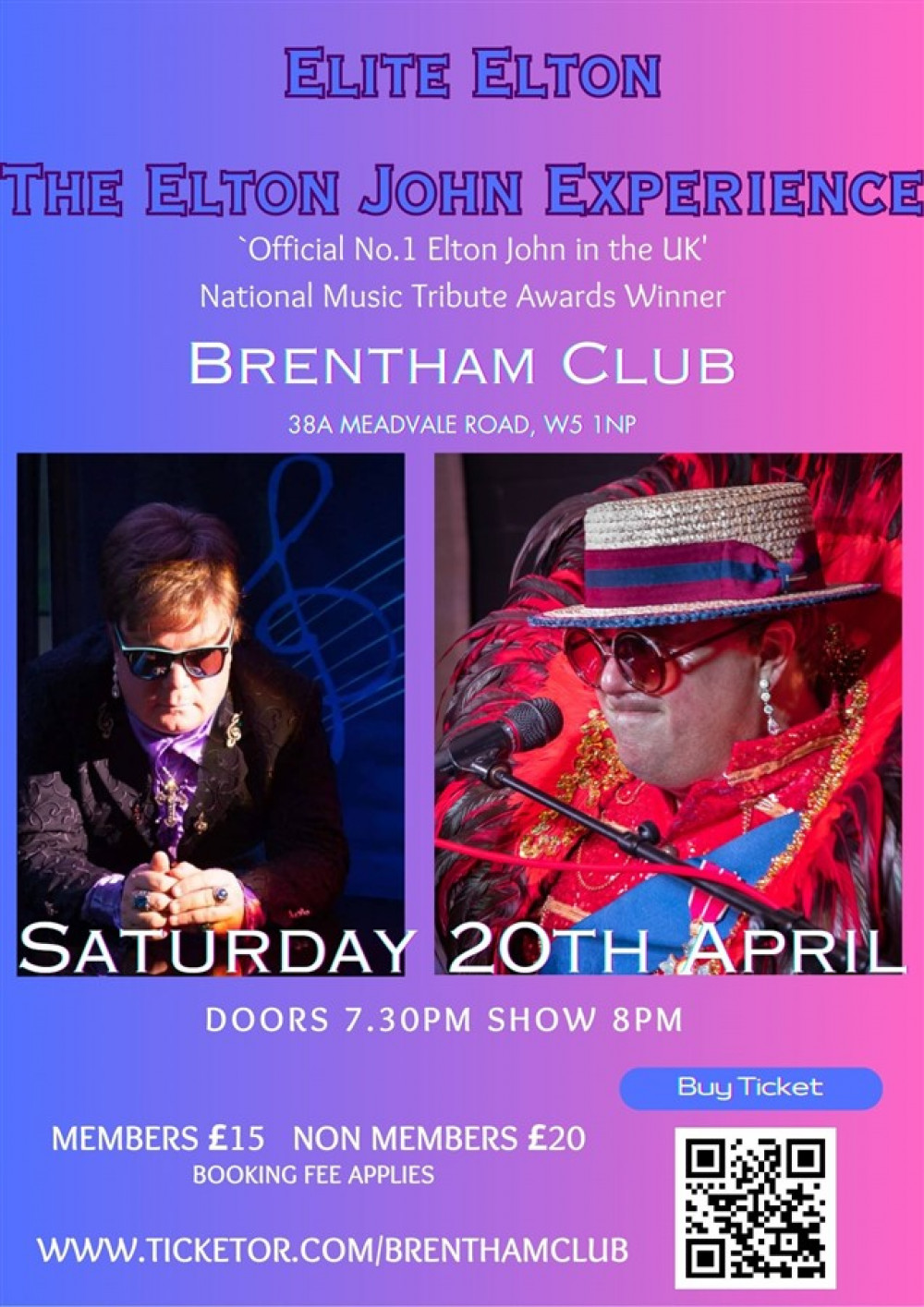 Elite Elton performing at the Brentham Club Elite Elton performing at the Brentham Club