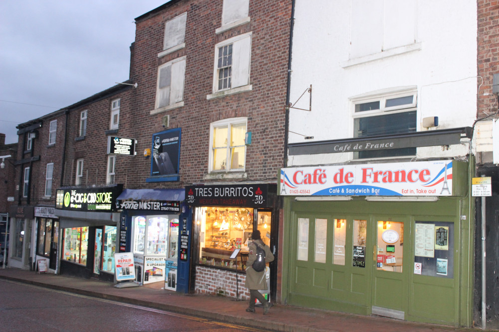 The eatery (right) pictured earlier this year. (Image - Macclesfield Nub News) The eatery (right) pictured earlier this year. (Image - Macclesfield Nub News)