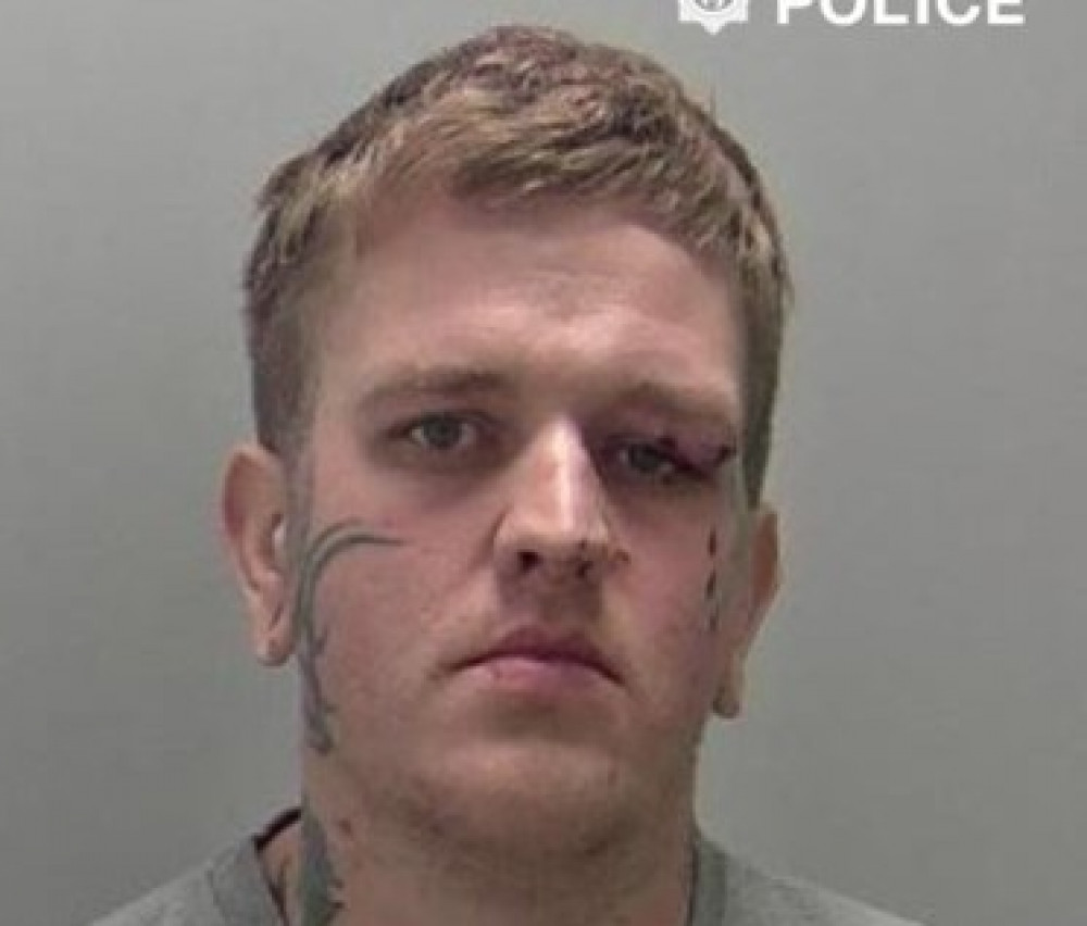 Luke Kyberd has been sentenced to 10 years in prison (image via Warwickshire Police)