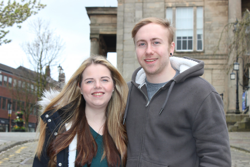 Gemma and Dan, pictured in front of Macclesfield Town Hall. (Image - Macclesfield Nub News) Gemma and Dan, pictured in front of Macclesfield Town Hall. (Image - Macclesfield Nub News)
