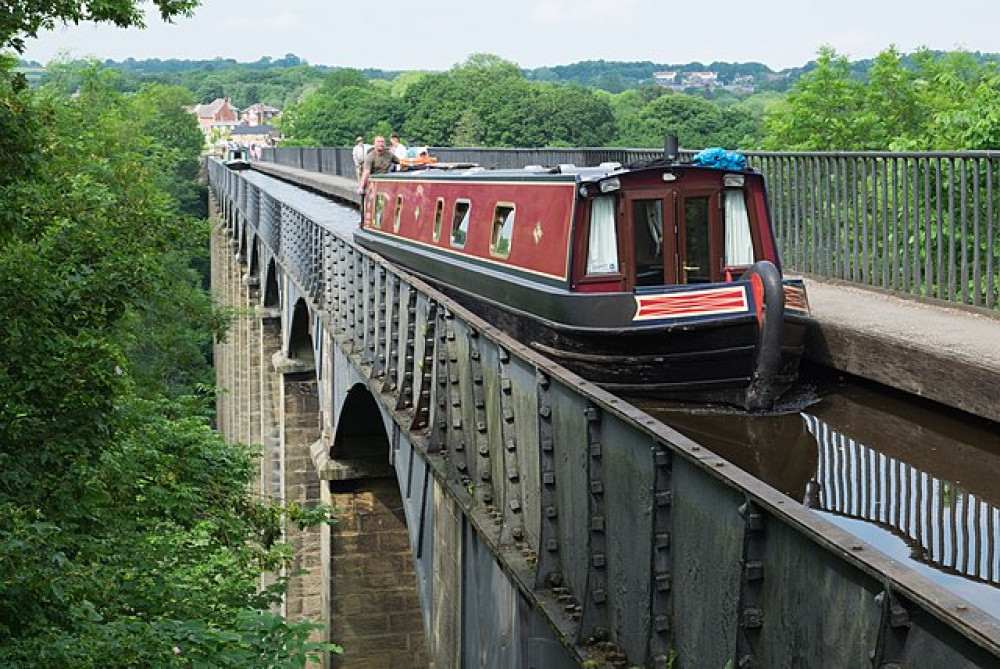 The Pontcysyllte Aqueduct, located in Trevor, Llangollen, around 40 miles from the canal in Nantwich, reopened on Friday 15 March after being closed for over 10 weeks (Wiki Commons). The Pontcysyllte Aqueduct, located in Trevor, Llangollen, around 40 miles from the canal in Nantwich, reopened on Friday 15 March after being closed for over 10 weeks (Wiki Commons).