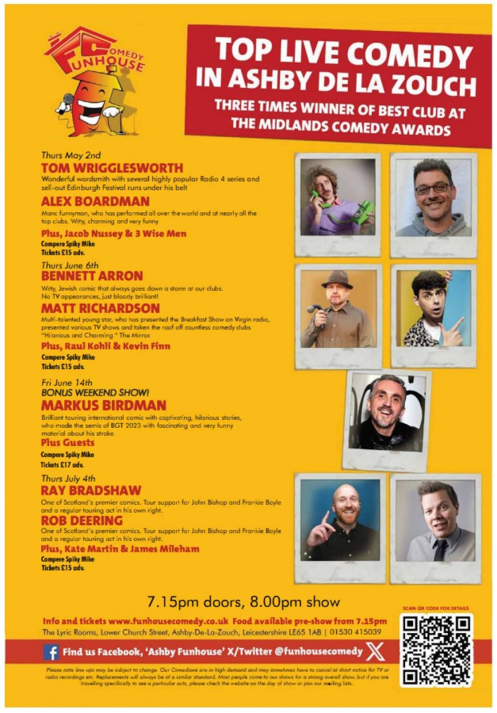 ASHBY DE LA ZOUCH FUNHOUSE COMEDY CLUB at The Lyric Rooms, Ashby de la Zouch ASHBY DE LA ZOUCH FUNHOUSE COMEDY CLUB at The Lyric Rooms, Ashby de la Zouch