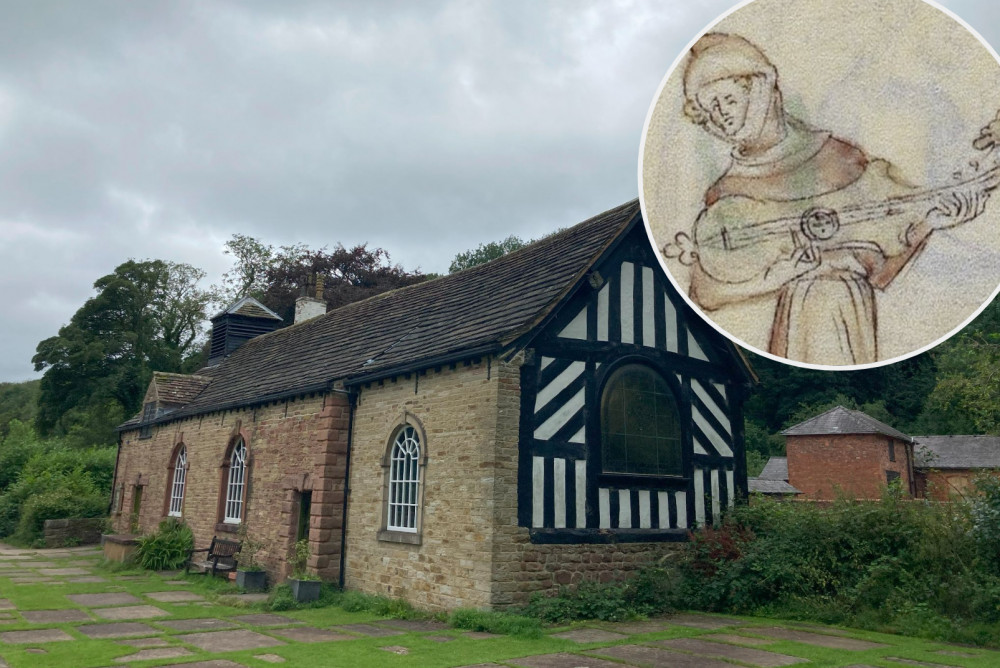 A performance of medieval music from the duo Archaedium will take place at Chadkirk Chapel in Romiley on Monday 27 May (Images - main: Alasdair Perry / top: Queen Mary psalter, 1320)