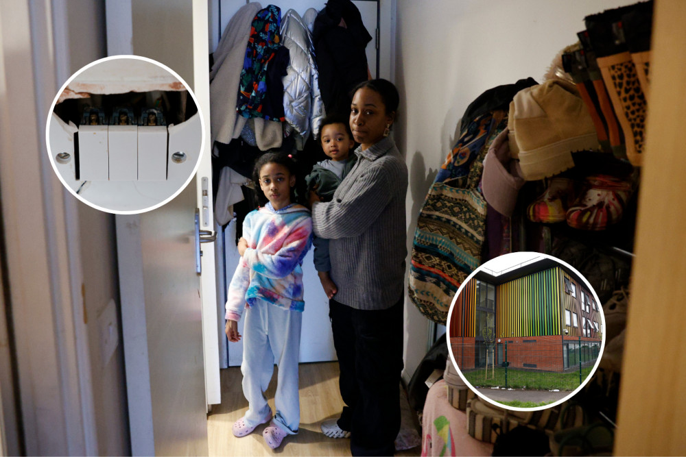 Shamicka Denis and her kids live in temporary accommodation from Ealing Council that she claims is infested with mould and cockroaches (credit: Facundo Arrizabalaga/MyLondon).