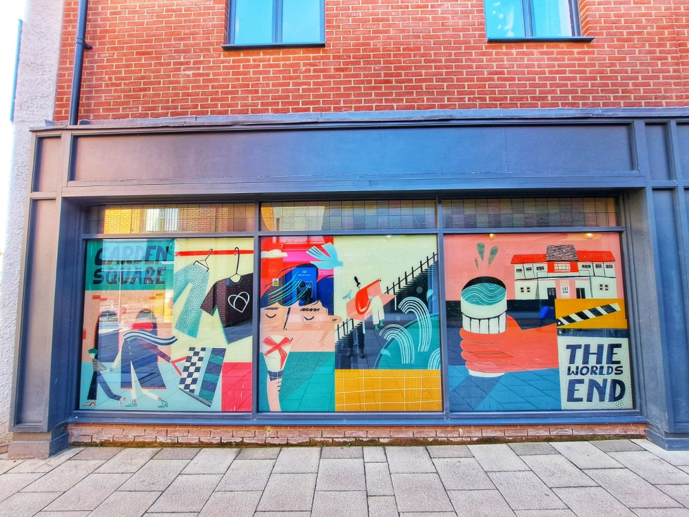 Visitors to Letchworth town centre may have been surprised by a splurge of uplifting, creative colour recently. CREDIT: Danny Pearson/Letchworth Nub News