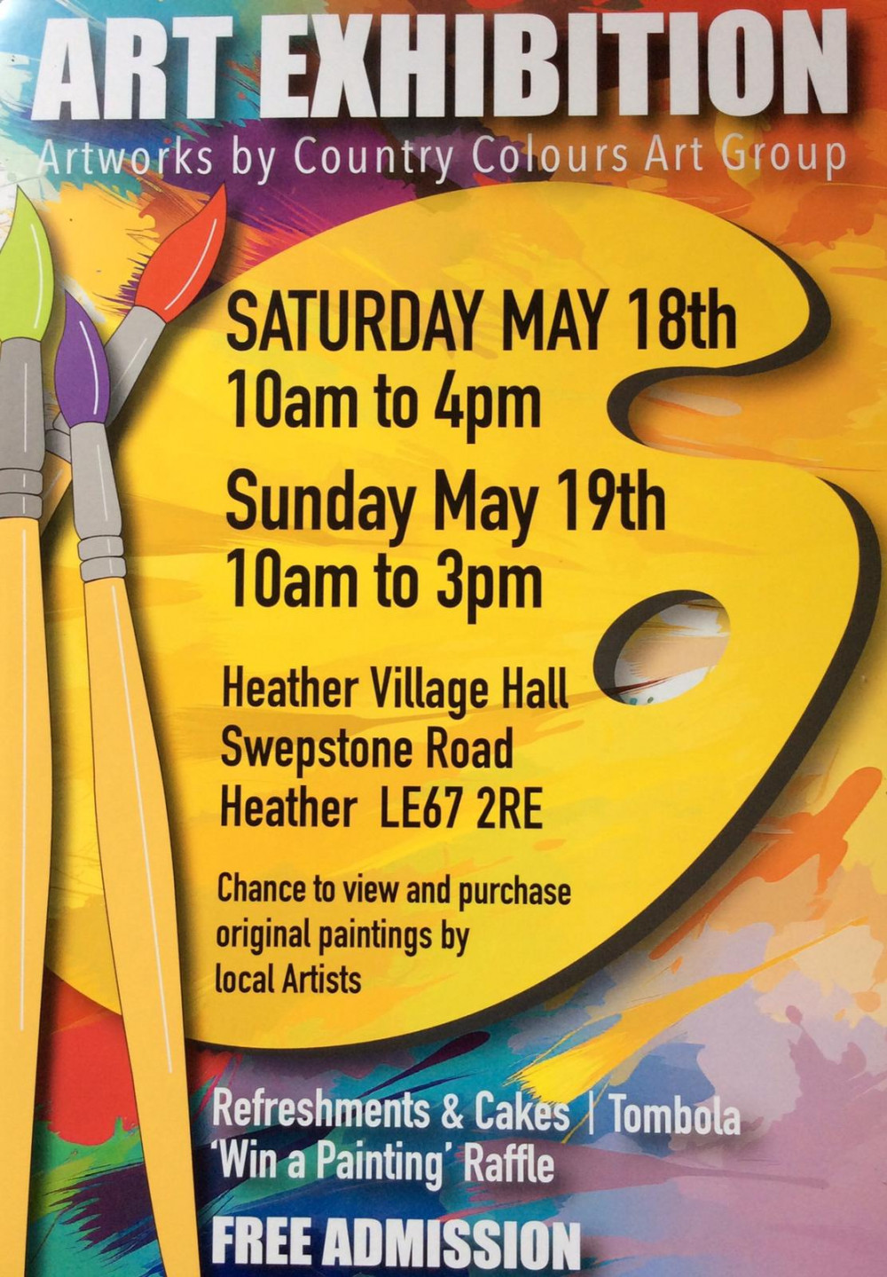 Art Exhibition at Heather Village Hall, Heather, near Ashby de la Zouch