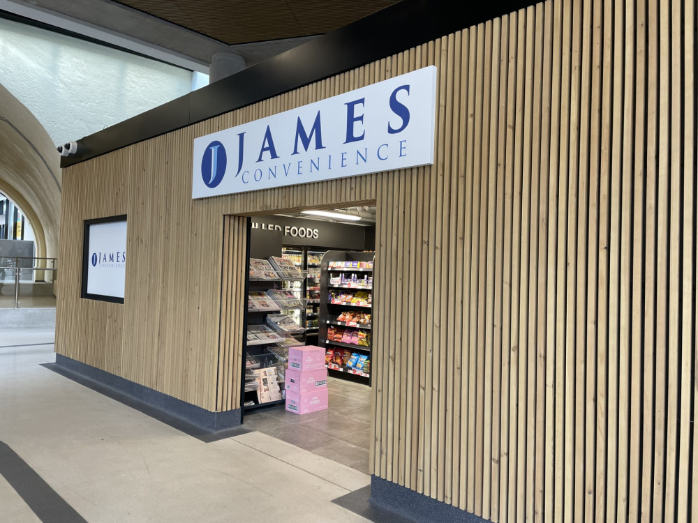 A new convenience store, James Retail has opened at Stockport travel interchange, near the Mersey Square entrance (Image - Alasdair Perry)