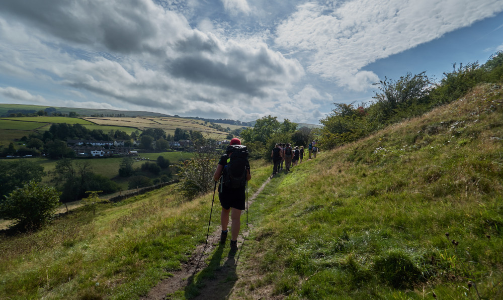 Walkers taking part in the 2023 Bollington Walking Festival