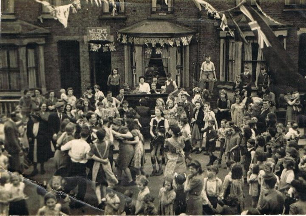 79 years agao VE Day was celebrated with street parties, including this one in Grove Road, Grays 79 years agao VE Day was celebrated with street parties, including this one in Grove Road, Grays