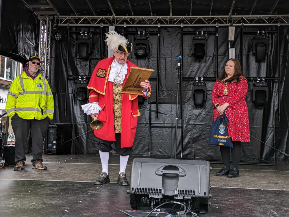 Dennis Robinson at his last engagement - opening Sandbach Transport Festival in April. (Photo: Nub News)