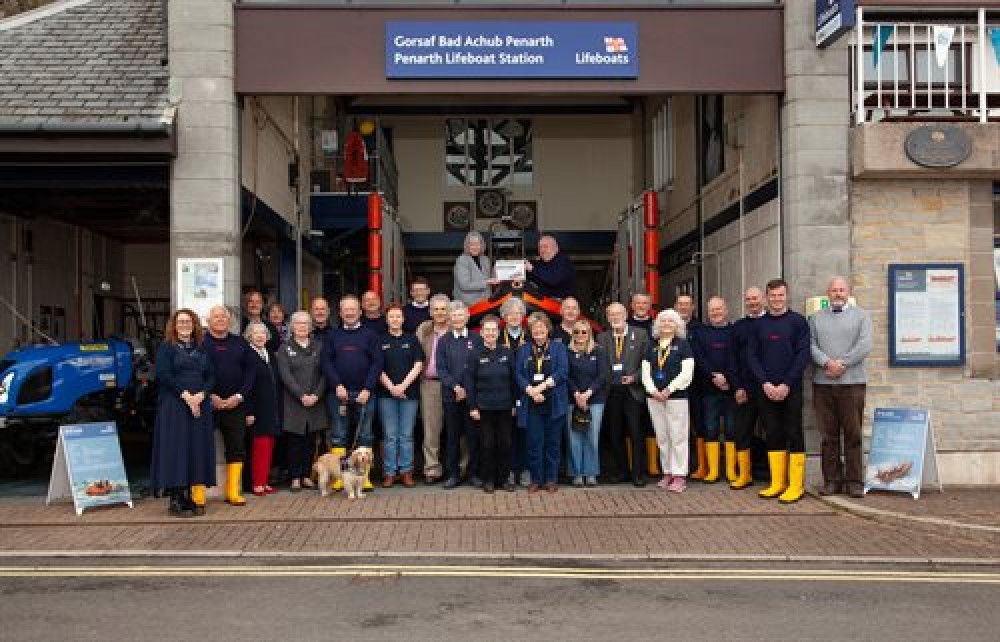 The volunteers at Penarth RNLI station. 