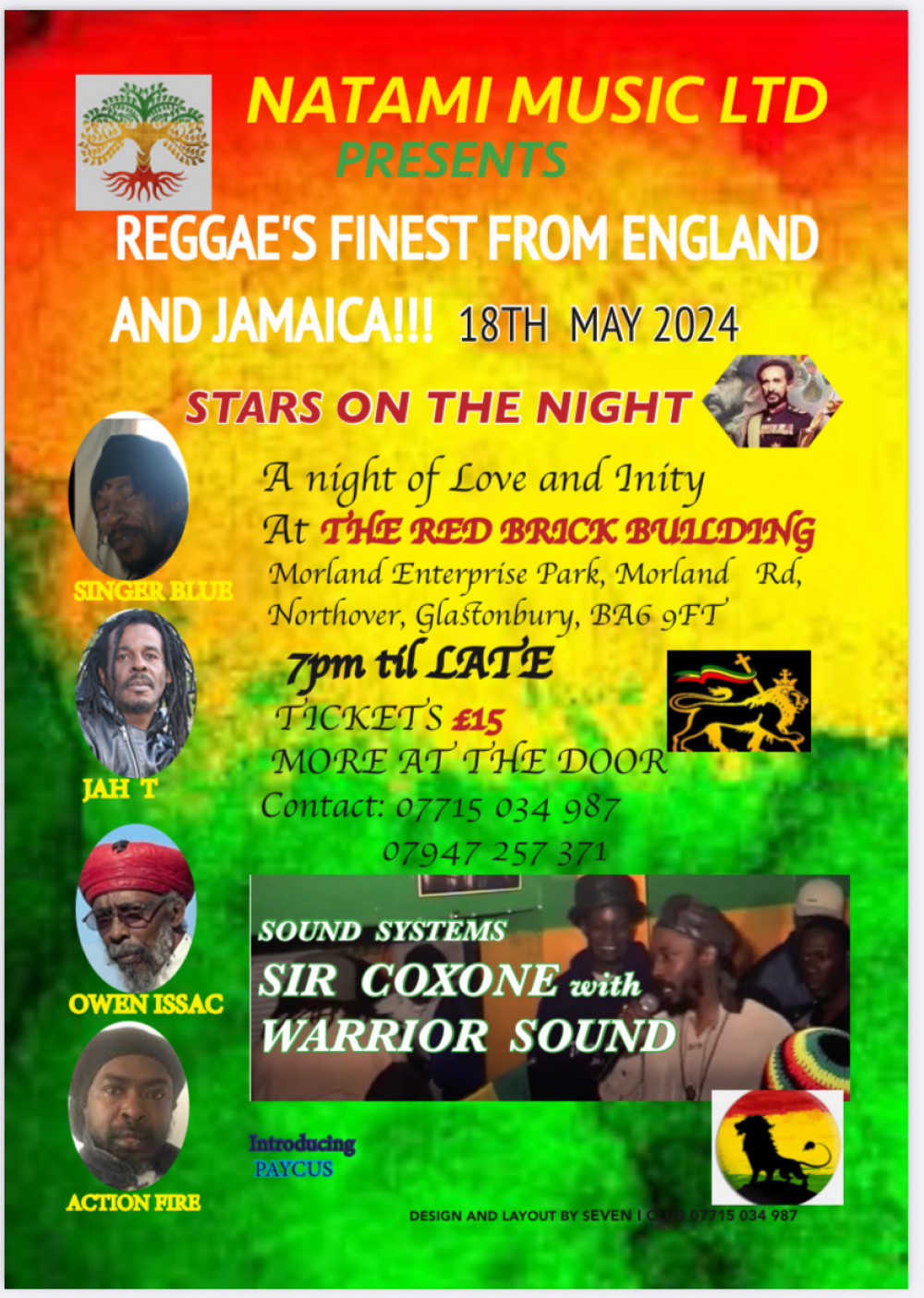 Natami Music Presents: Reggae’s Finest from England and Jamaica! A night of love and unity Natami Music Presents: Reggae’s Finest from England and Jamaica! A night of love and unity