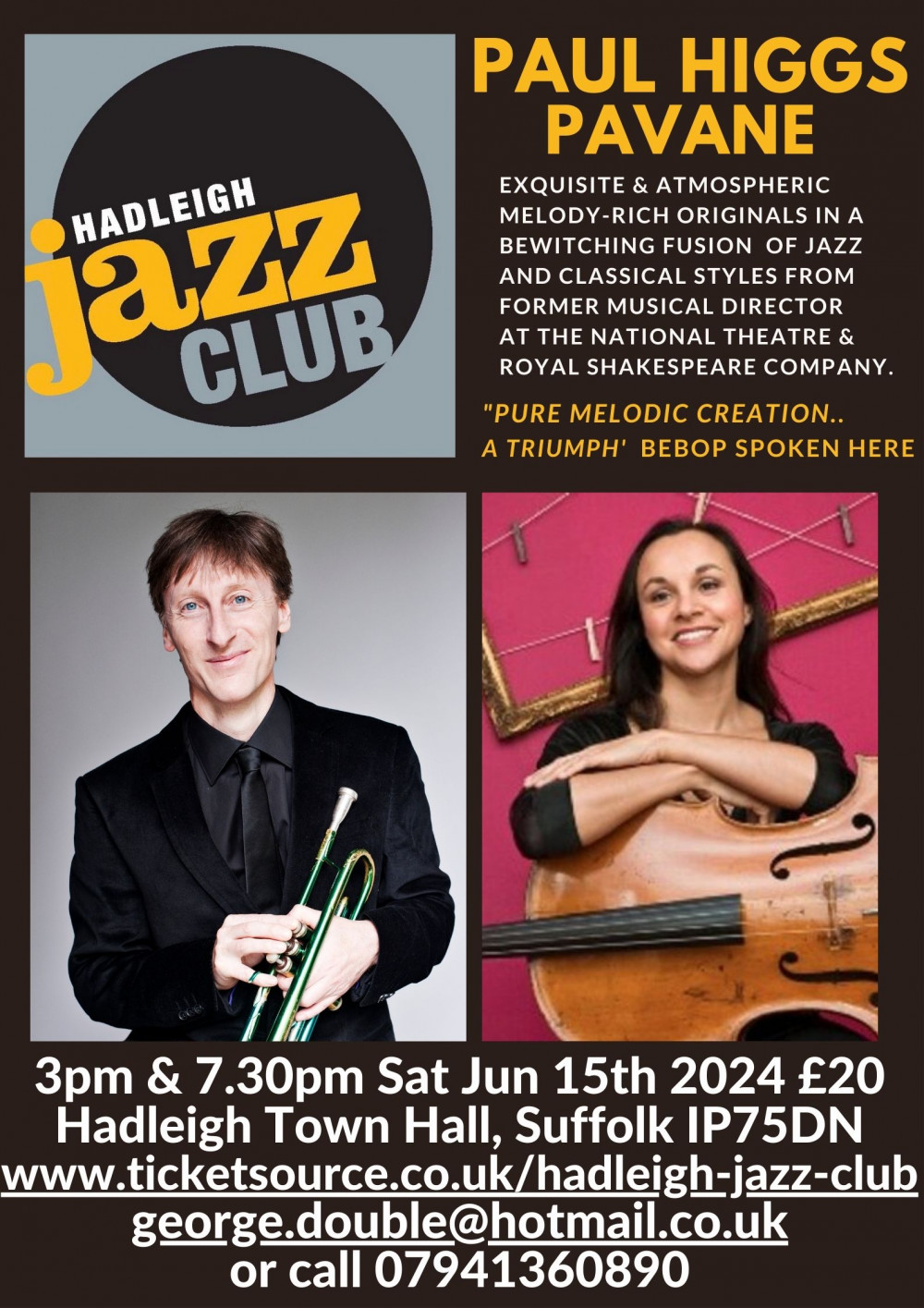 Hadleigh Jazz Club - Paul Higgs Pavane Hadleigh Jazz Club - Paul Higgs Pavane