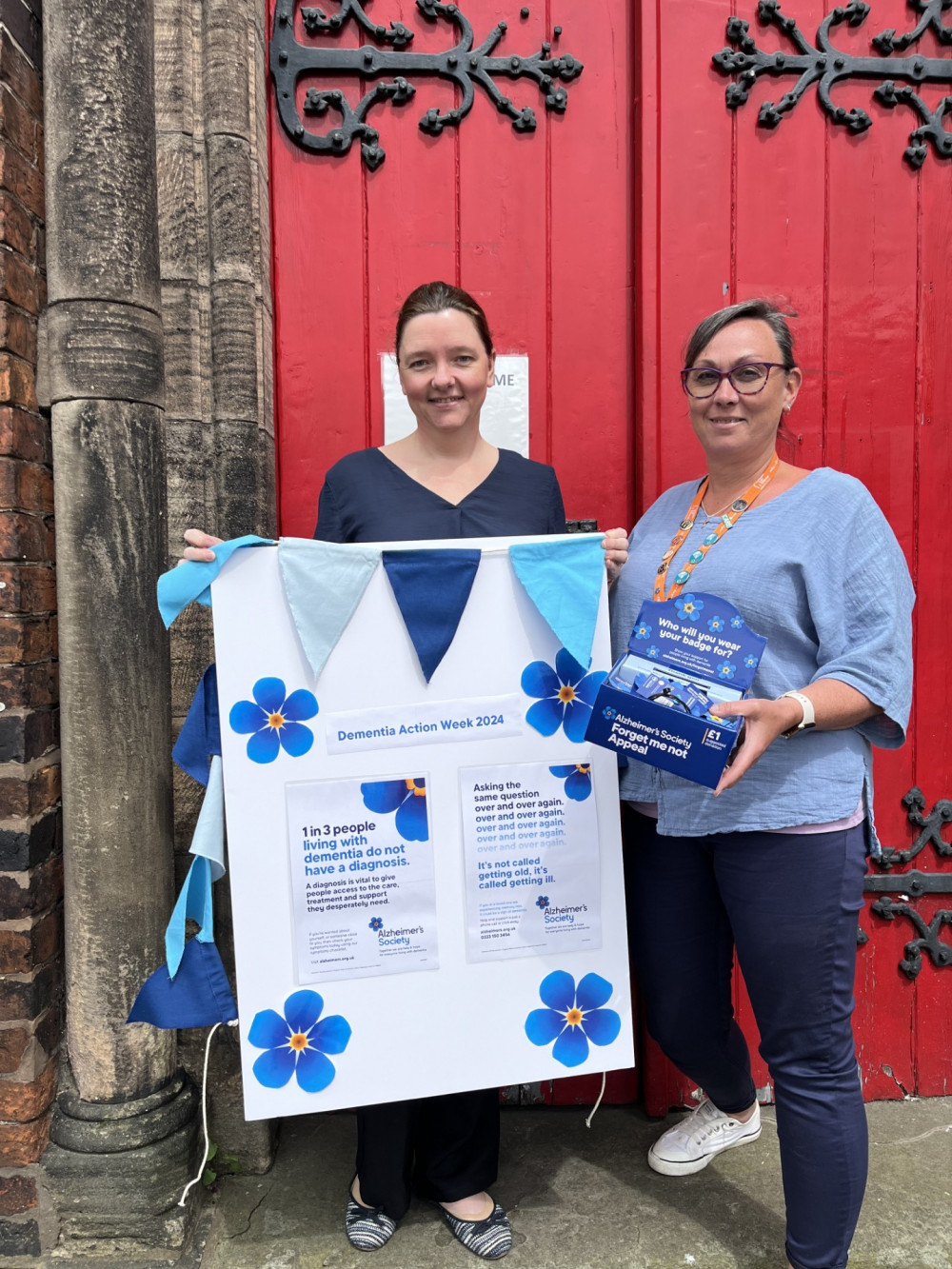 Staff and CareGivers at Right at Home South Cheshire are wearing blue on Friday to support Dementia Action Week. (Photo: Carole Salmon)