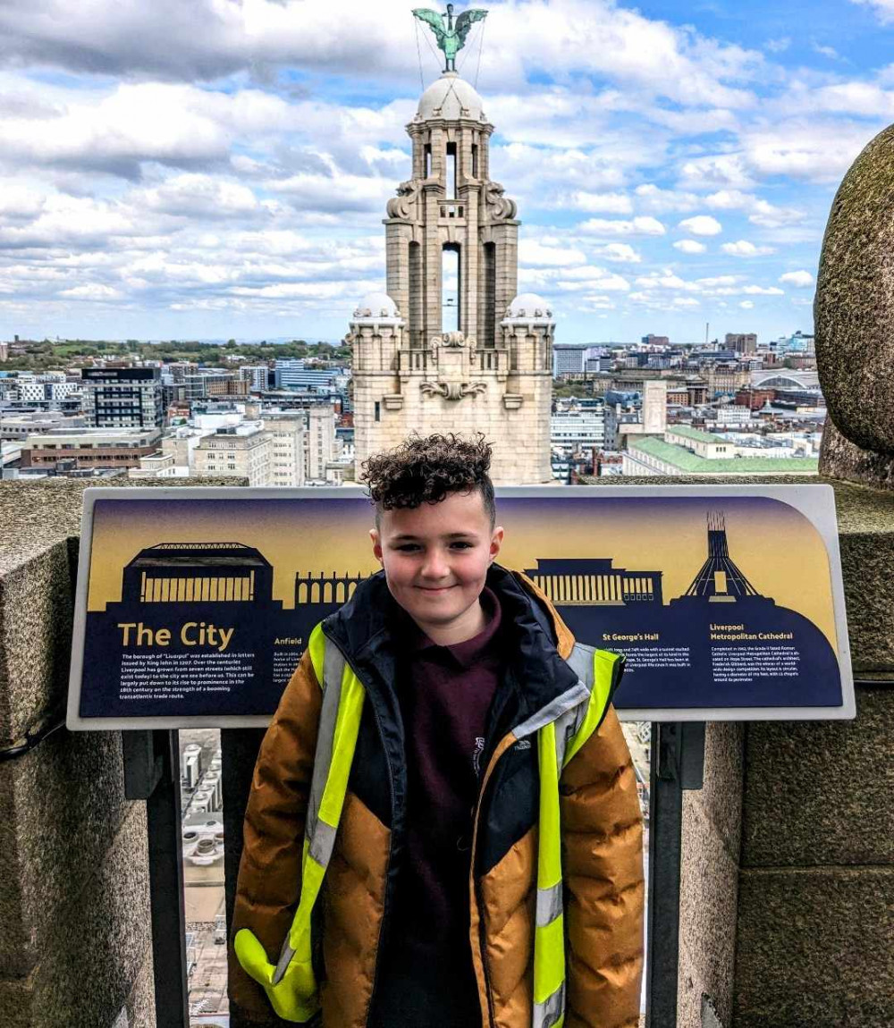 Blake Smith from Crewe got to see the home of his favourite football team, Liverpool FC, thanks to a free day out in the city (Avanti West Coast).