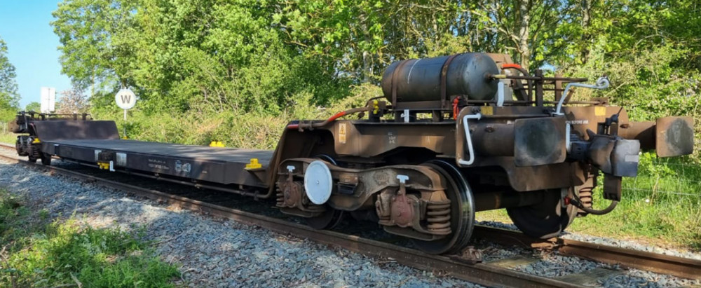 The wagon escaped its sidings in May 2023 (image via RAIB)