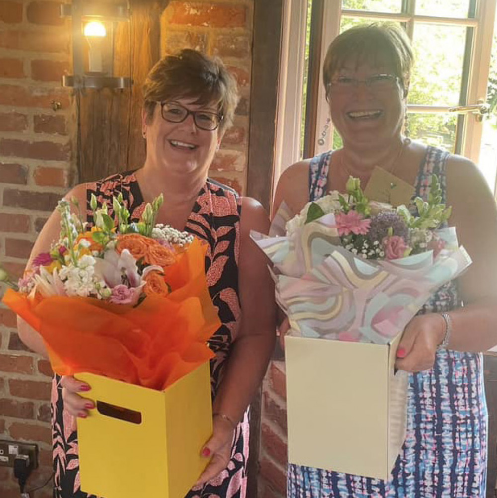 There were floral gifts for voluneteers and supporters. 