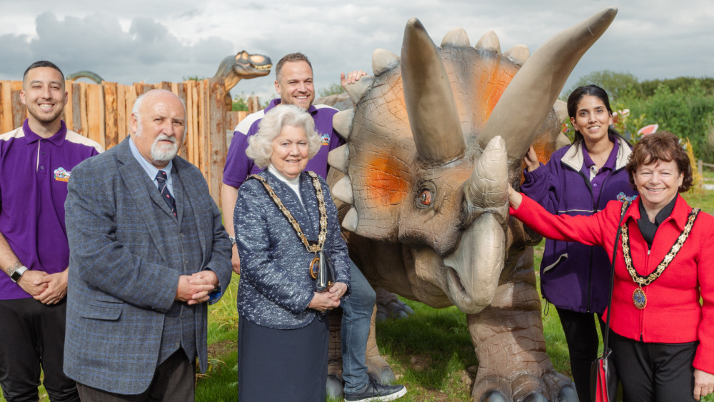 Marsh Farm are excited to welcome visitors to the new park, in the photo from the left: Aaron Othman, Bob Massey, Janette Potter, James Sinclair, Janequi Carsandas, and Jackie Galley.  (Photo: Michael Chudley)