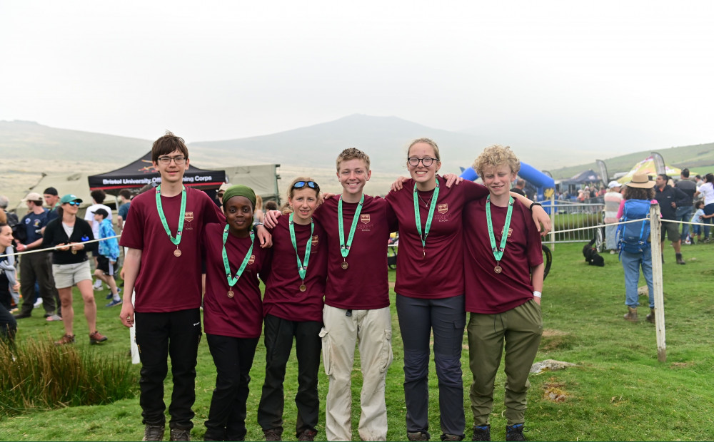 The 35 mile team with their medals.