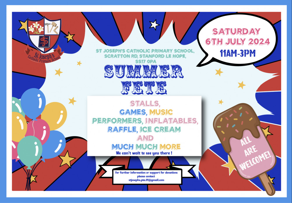 St Joseph's Catholic Primary School Summer Fete St Joseph's Catholic Primary School Summer Fete