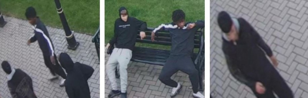 Police would like to speak to these three young men in connection with the incident (Staffordshire Police).