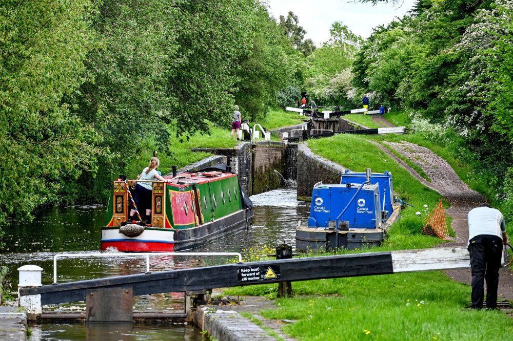 Hatton Locks, called 'the Stairway to Heaven' by boaters (image via SWNS)