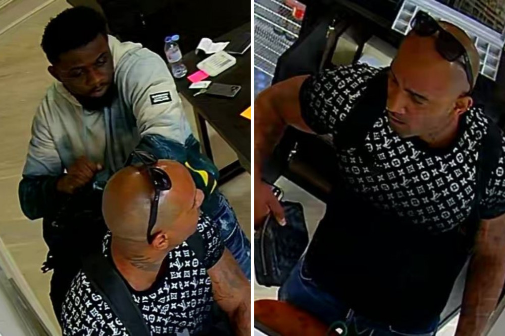 The Met Police are appealing to find these two men after the death of a man following a robbery in Richmond, west London (credit: Met Police).