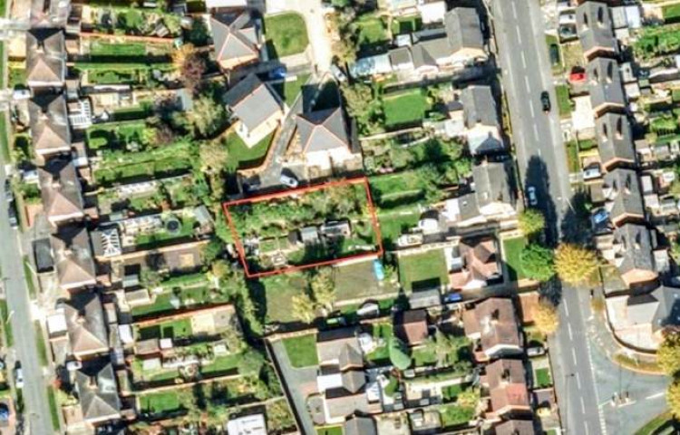 Nicholas Reynolds wants to build two houses (highlighted), on land to the rear of 203 and 205 Middlewich Street (Nicholas Reynolds).