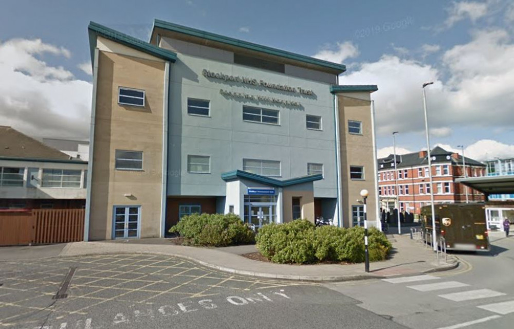 Lib Dem leader Ed Davey has called for repairs at Stepping Hill Hospital during an election visit to Cheadle (Image - Declan Carey LDRS)