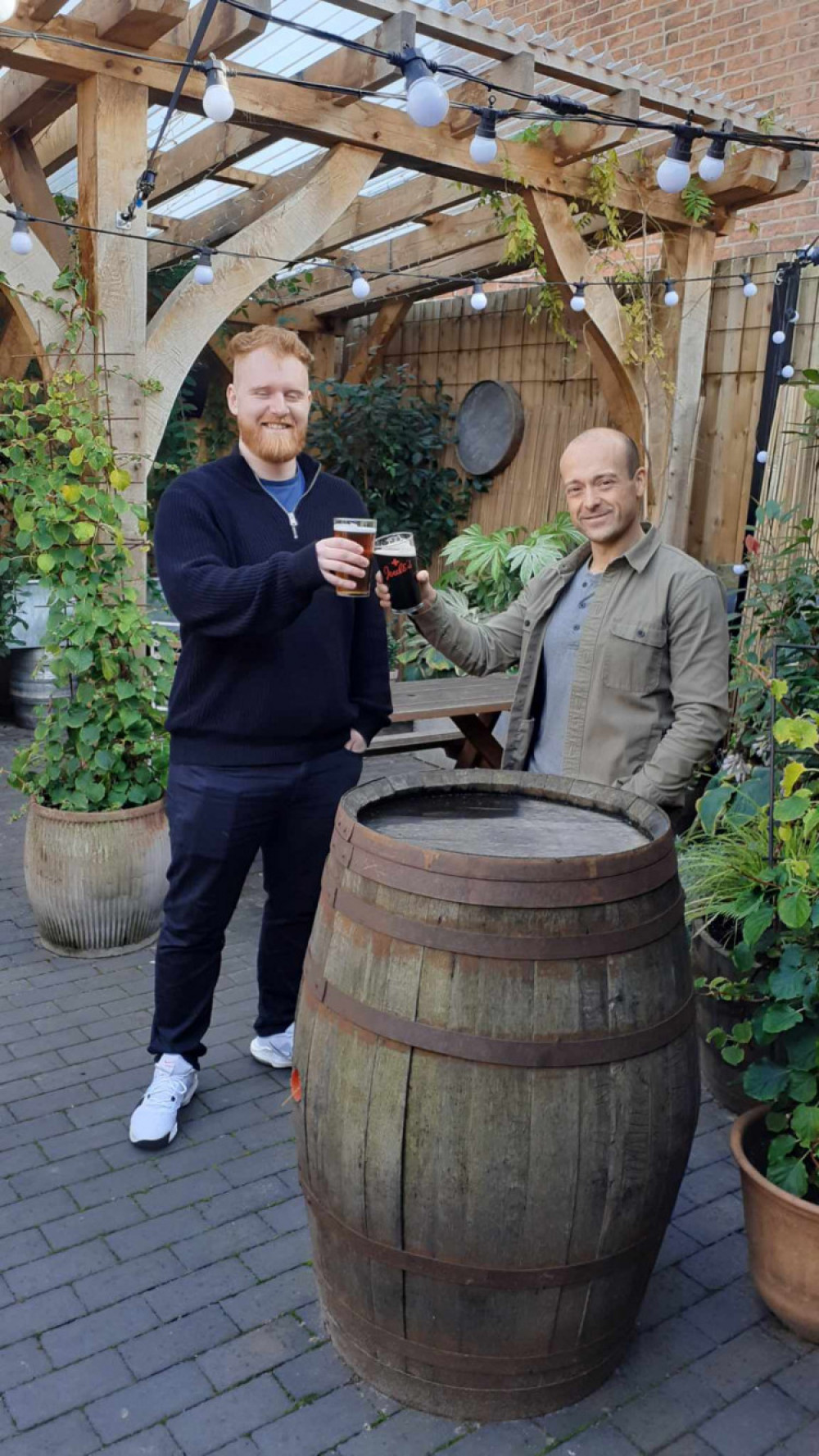 Cheers! The Mere Inn's licensee, Charlie Charlesworth, (right) is throwing a party this weekend. (Photo: Nub News) Cheers! The Mere Inn's licensee, Charlie Charlesworth, (right) is throwing a party this weekend. (Photo: Nub News)
