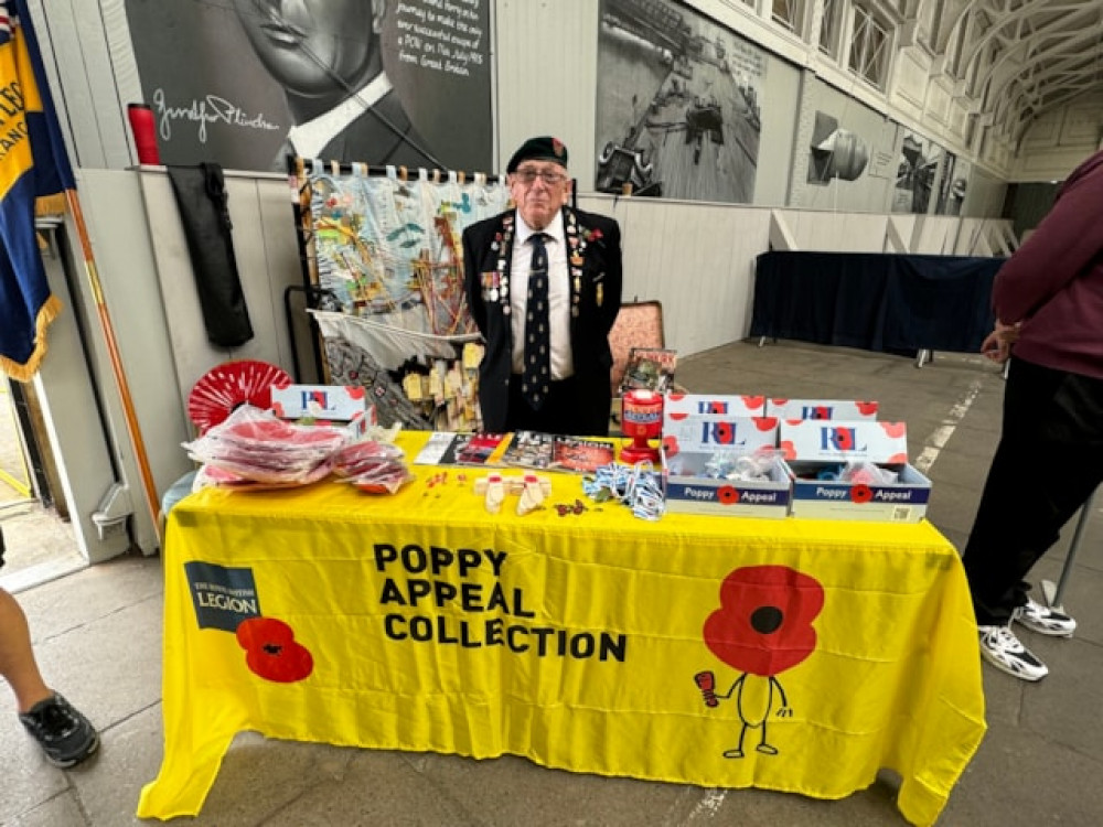 The Poppy appeal desk at the Tilbury event. The Poppy appeal desk at the Tilbury event.