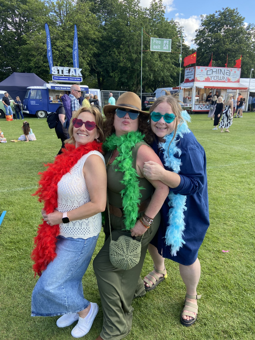 One stylish trio enjoying the music. (Photo: Chloe Brewster)