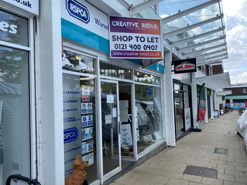 The RSPCA shop at Abbey End is on the market with Creative Retail (image by James Smith)