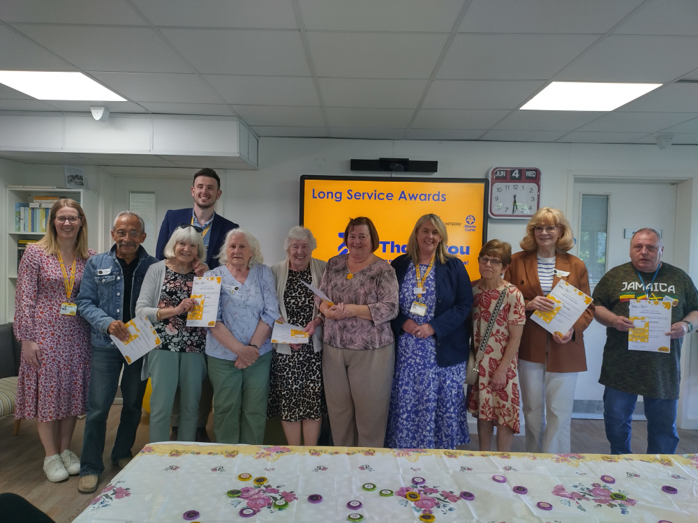 Volunteers were awarded long service badges during the celebration event