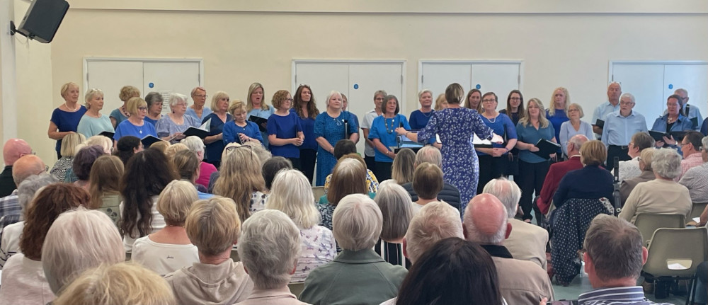 The two choirs joined forces at Moira Village Hall. Photo: Supplied