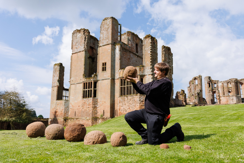 The balls range in weight from 1kg to 105kg (image via English Heritage)