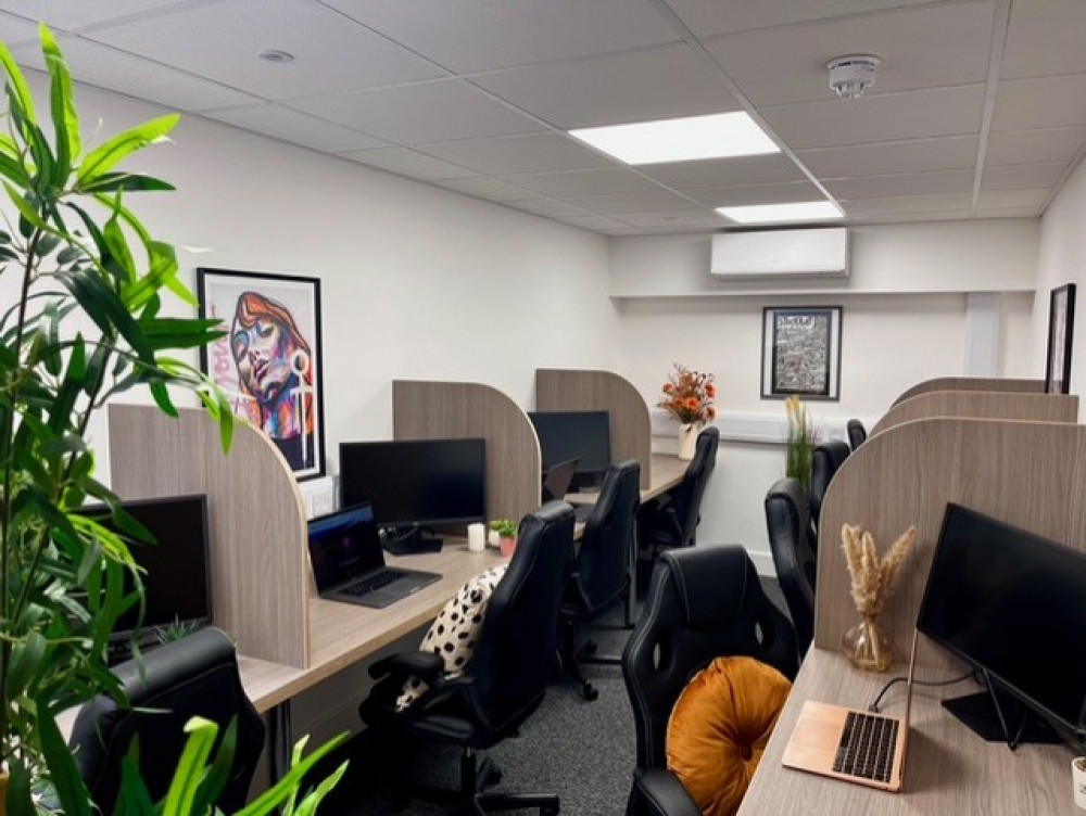 Space at the newly-opened 'Hub' at Flynn House, Bramhall, can be rented out on a temporary basis - suitable for budding businesses or freelancers (Image - HopPR)