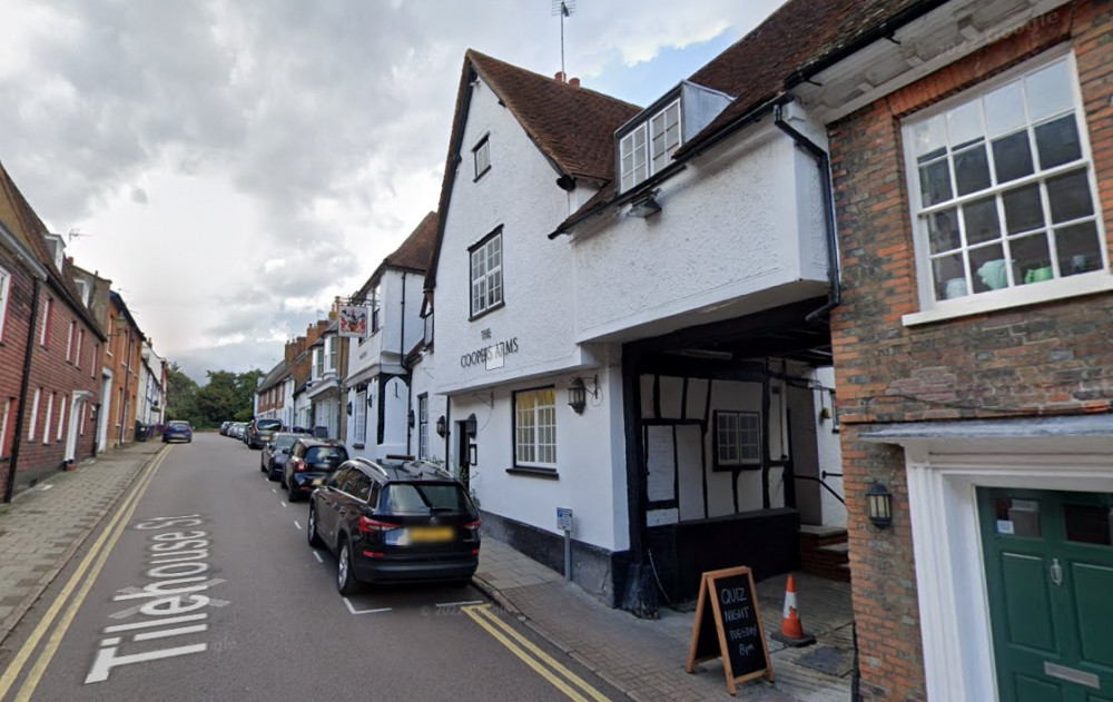 Two ANPR cameras could be installed in the car park at the Coopers Arms (image via Google Maps)