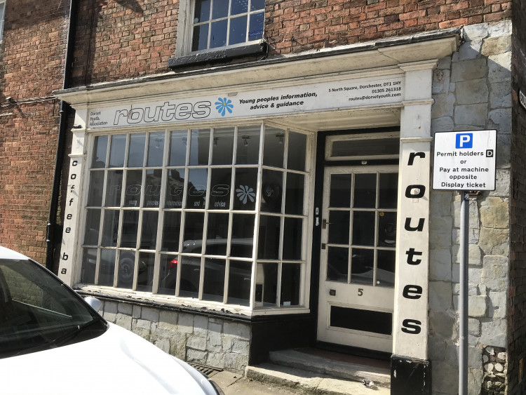 The former Routes office in North Square, Dorchester.   